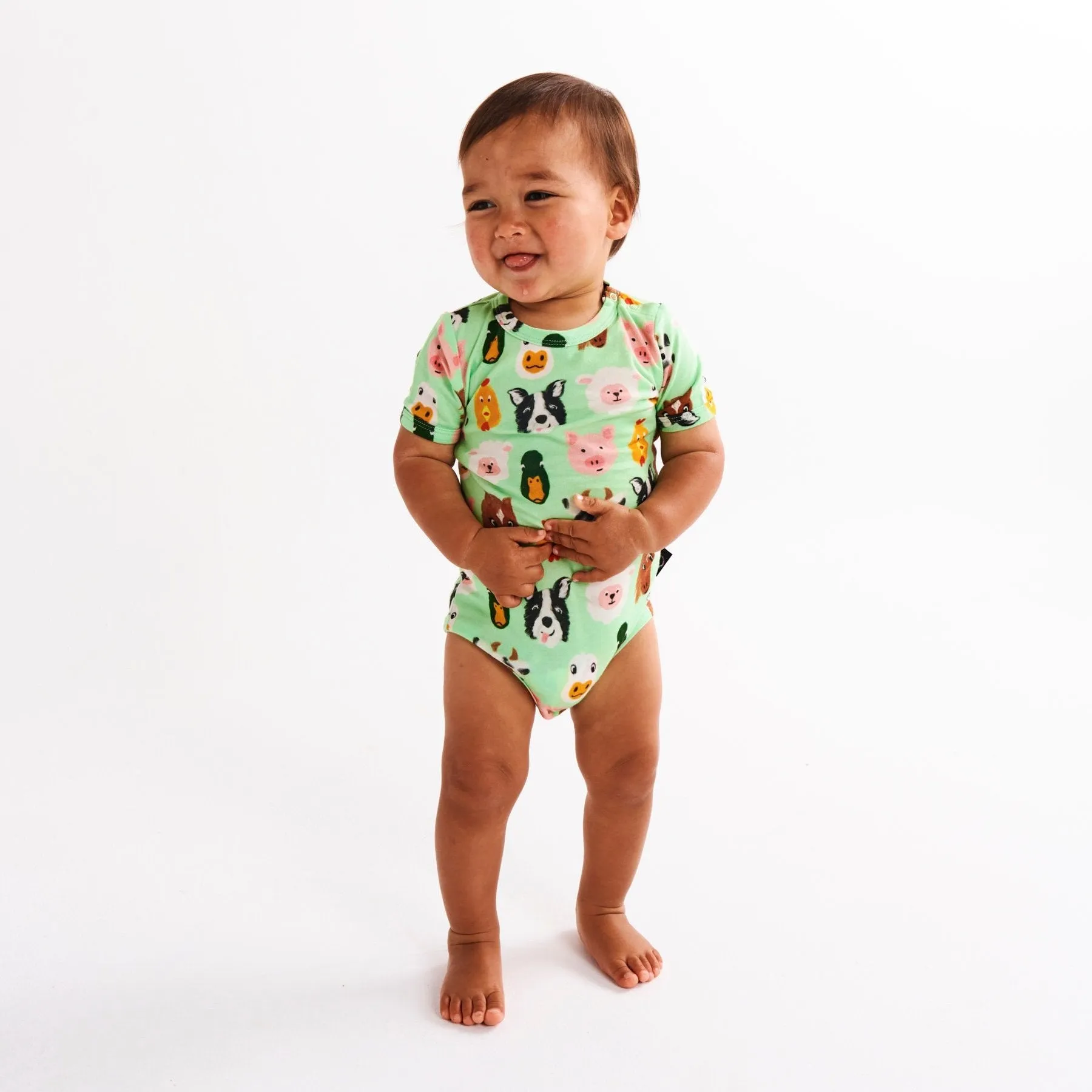 Kip & Co Farm Friends Short Sleeve Romper