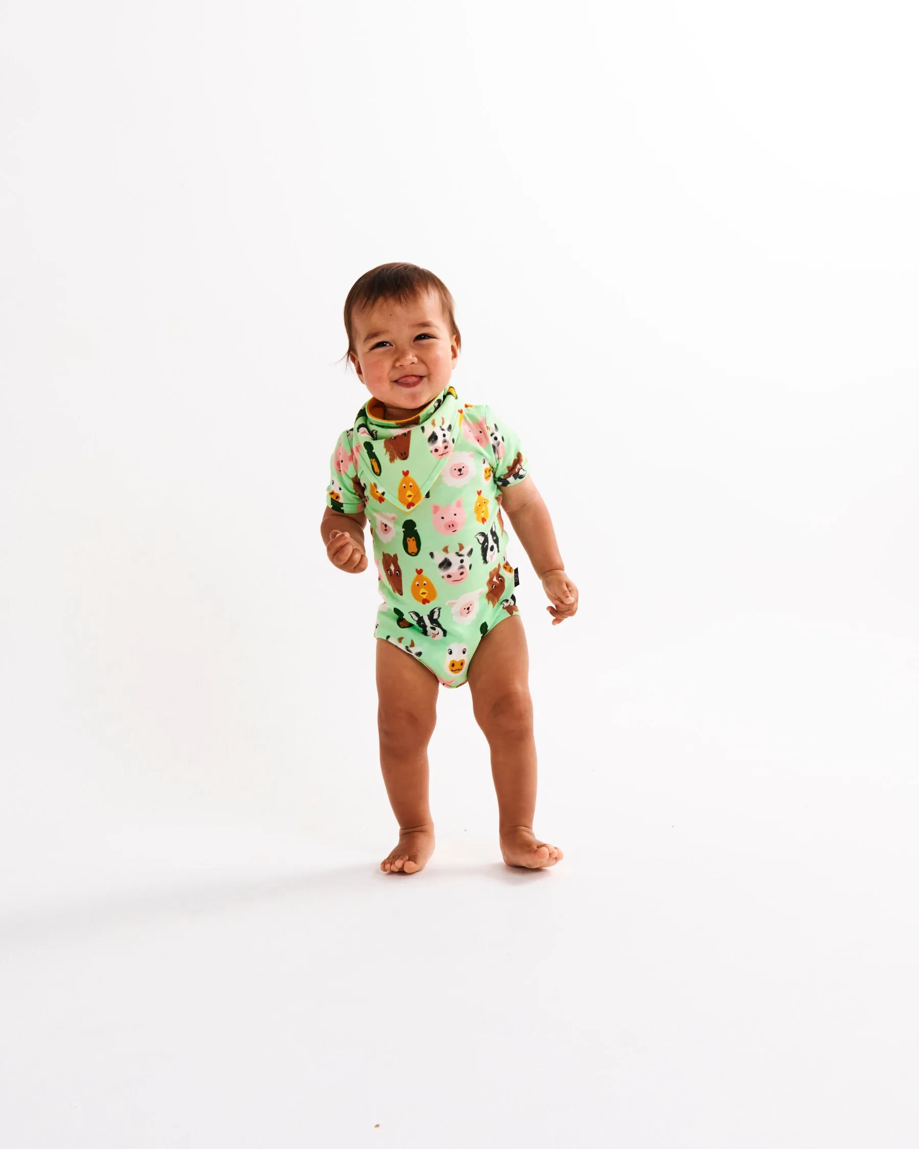 Kip & Co Farm Friends Short Sleeve Romper