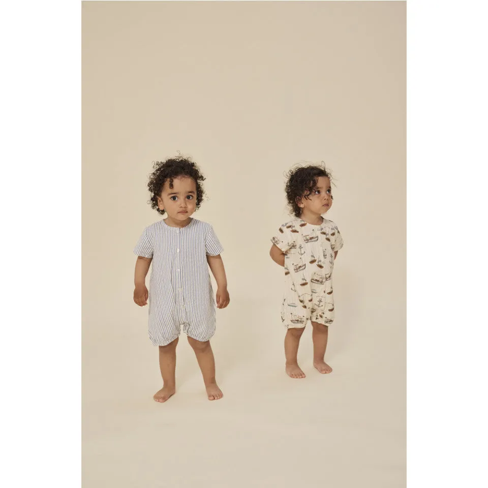 Konges Sløjd Ace Romper Gots | Stripe Blue