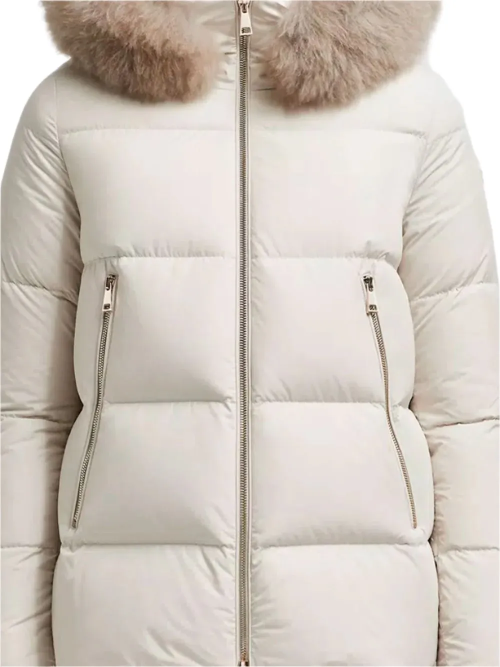 Laichefur short down coat
