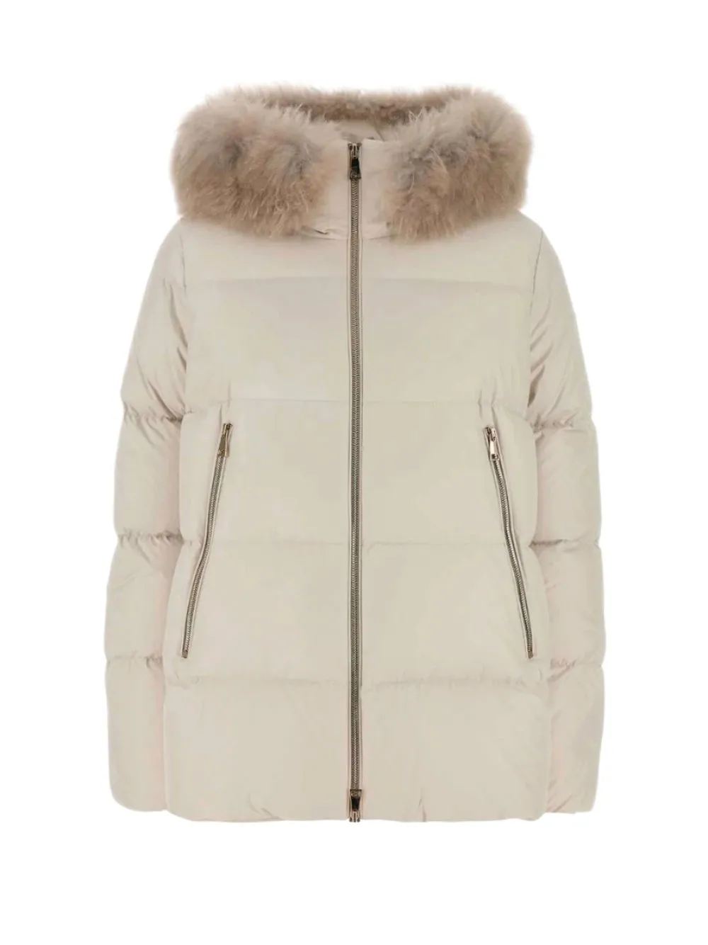 Laichefur short down coat