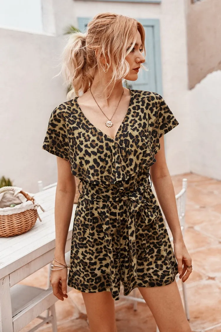 Leopards Ruffled Romper