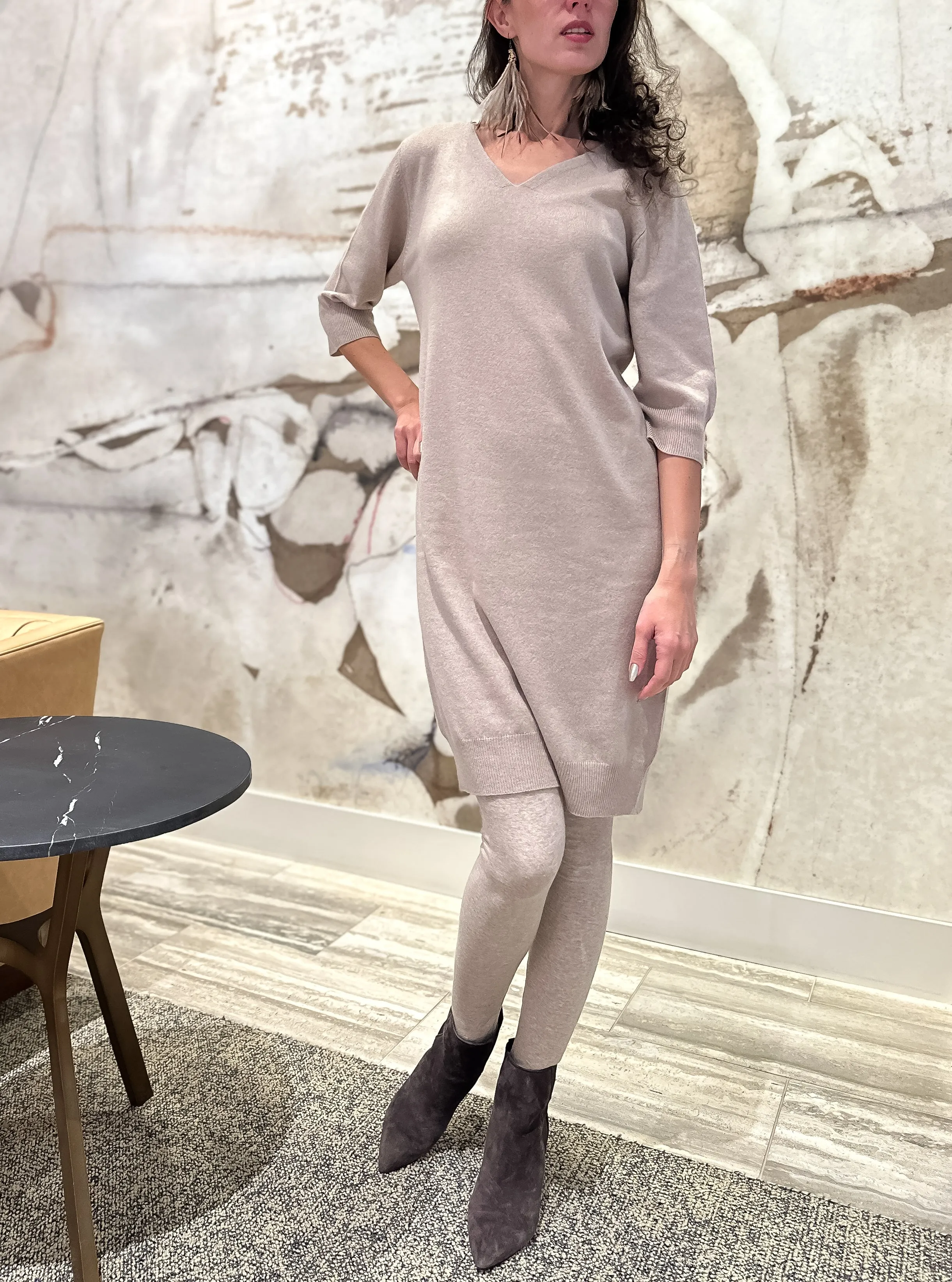 Lightweight 100% Cashmere Sweater Dress