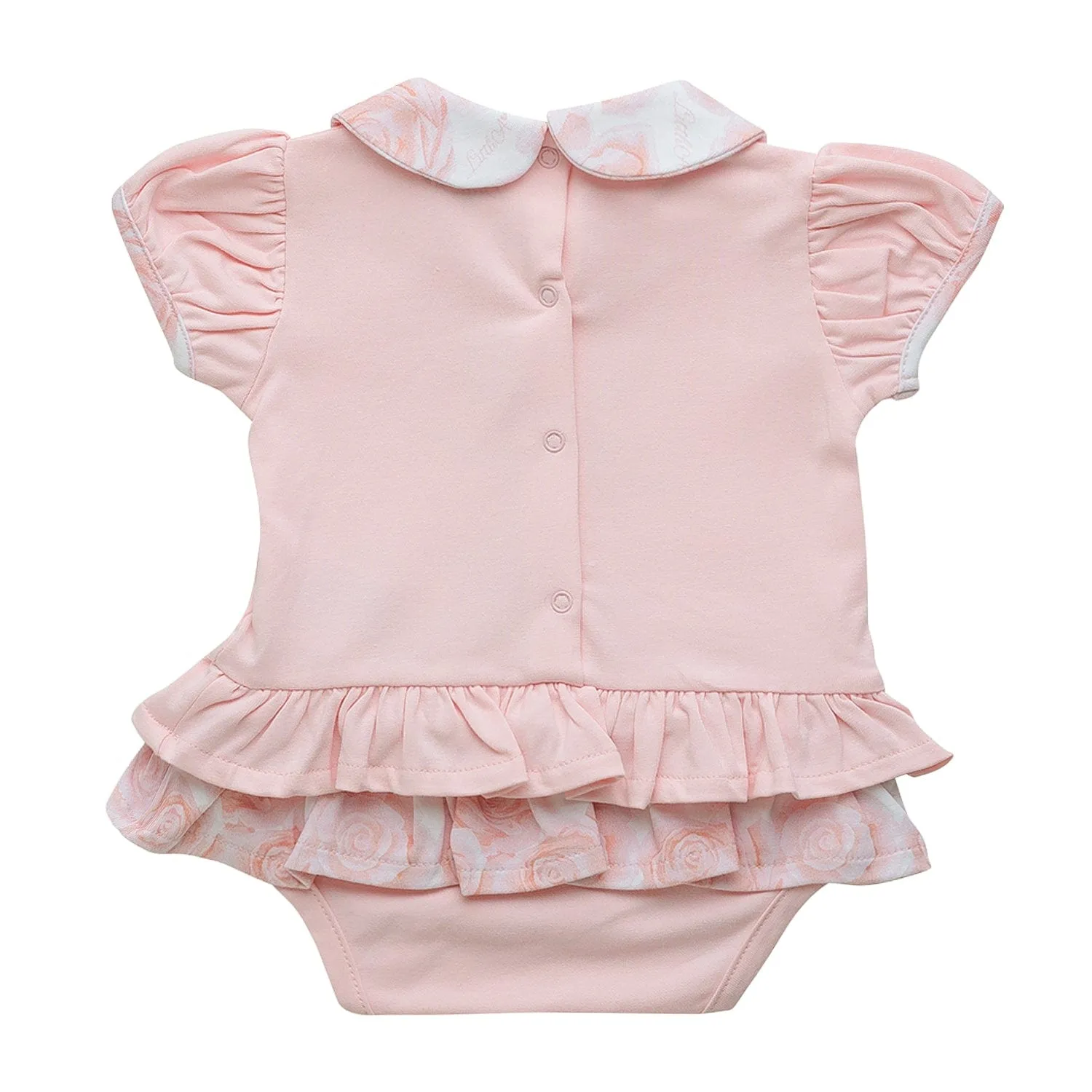 LITTLE A - Gigi Summer Bloom Jersey Romper - Pale Pink