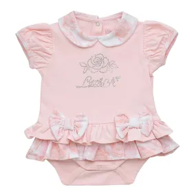 LITTLE A - Gigi Summer Bloom Jersey Romper - Pale Pink