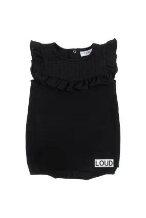LOUD APPAREL BABY RUFFLE TEASE ROMPER