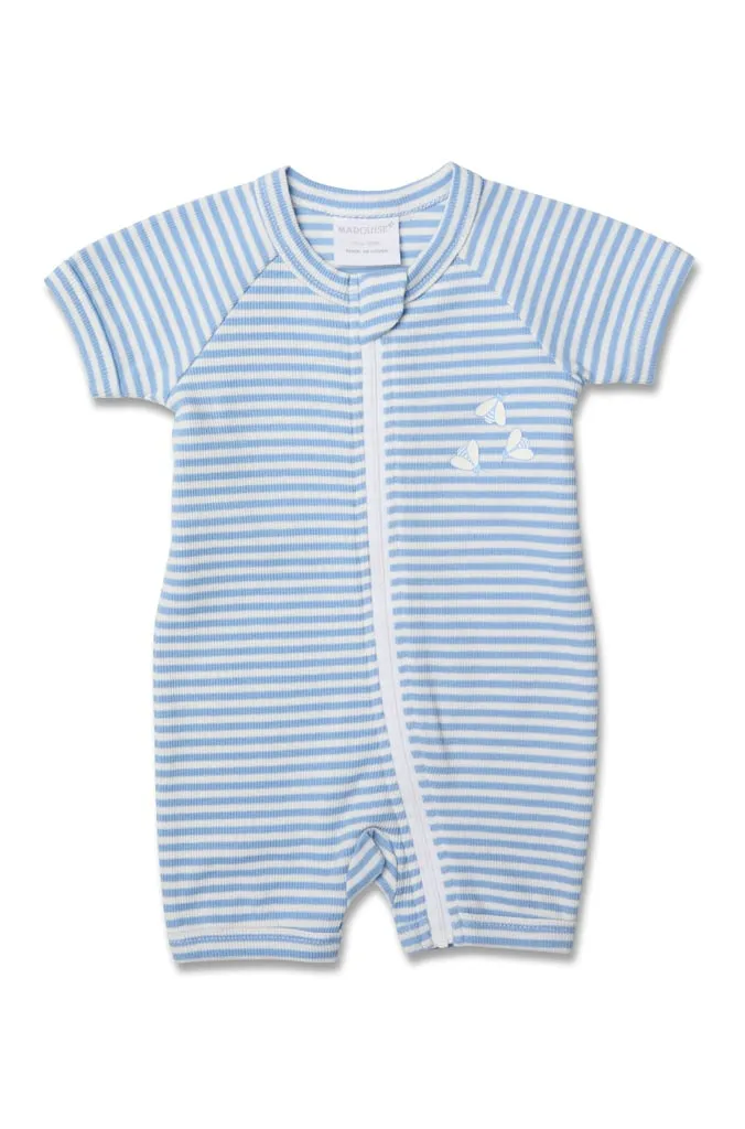 Marquise - Sky Stripe Short Sleeve Romper