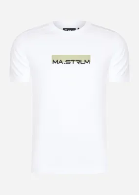 MA.Strum block print tee - optic white