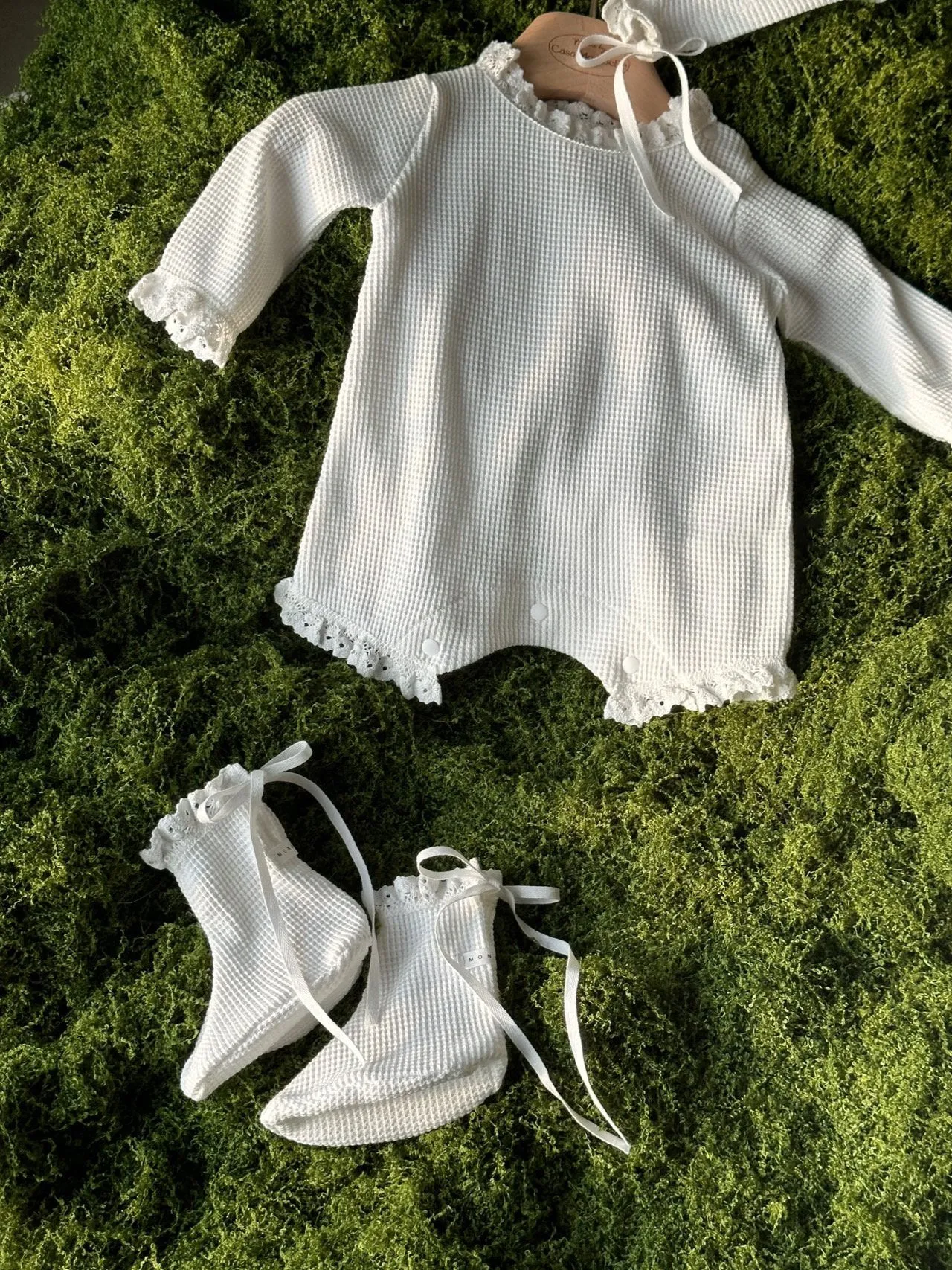 Monbebe Waffle Romper Set_ 2 Colours