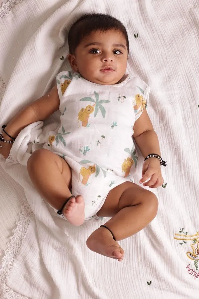 Muslin Onesie- Monkey