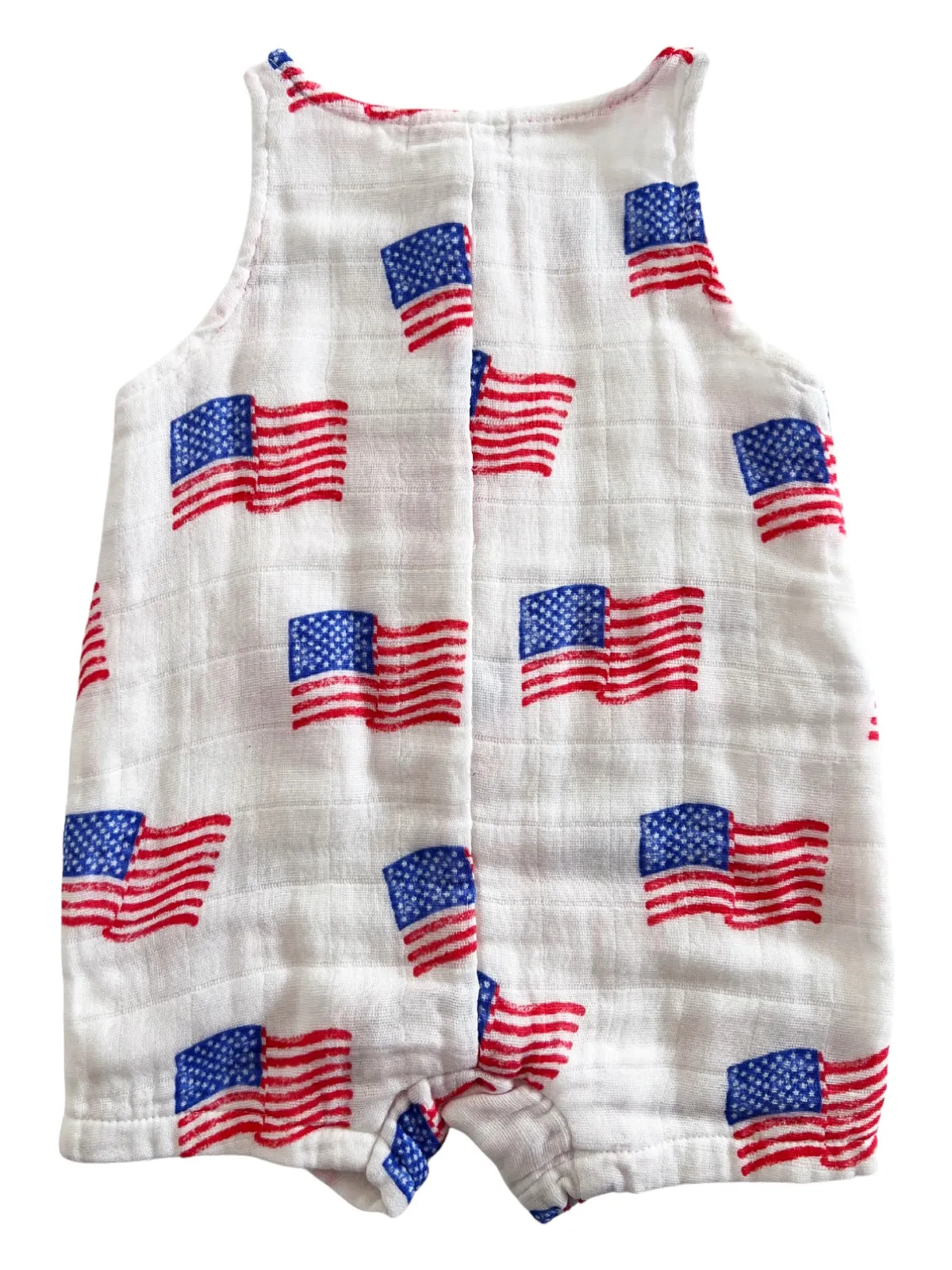 Muslin Shortie Romper, American Flag