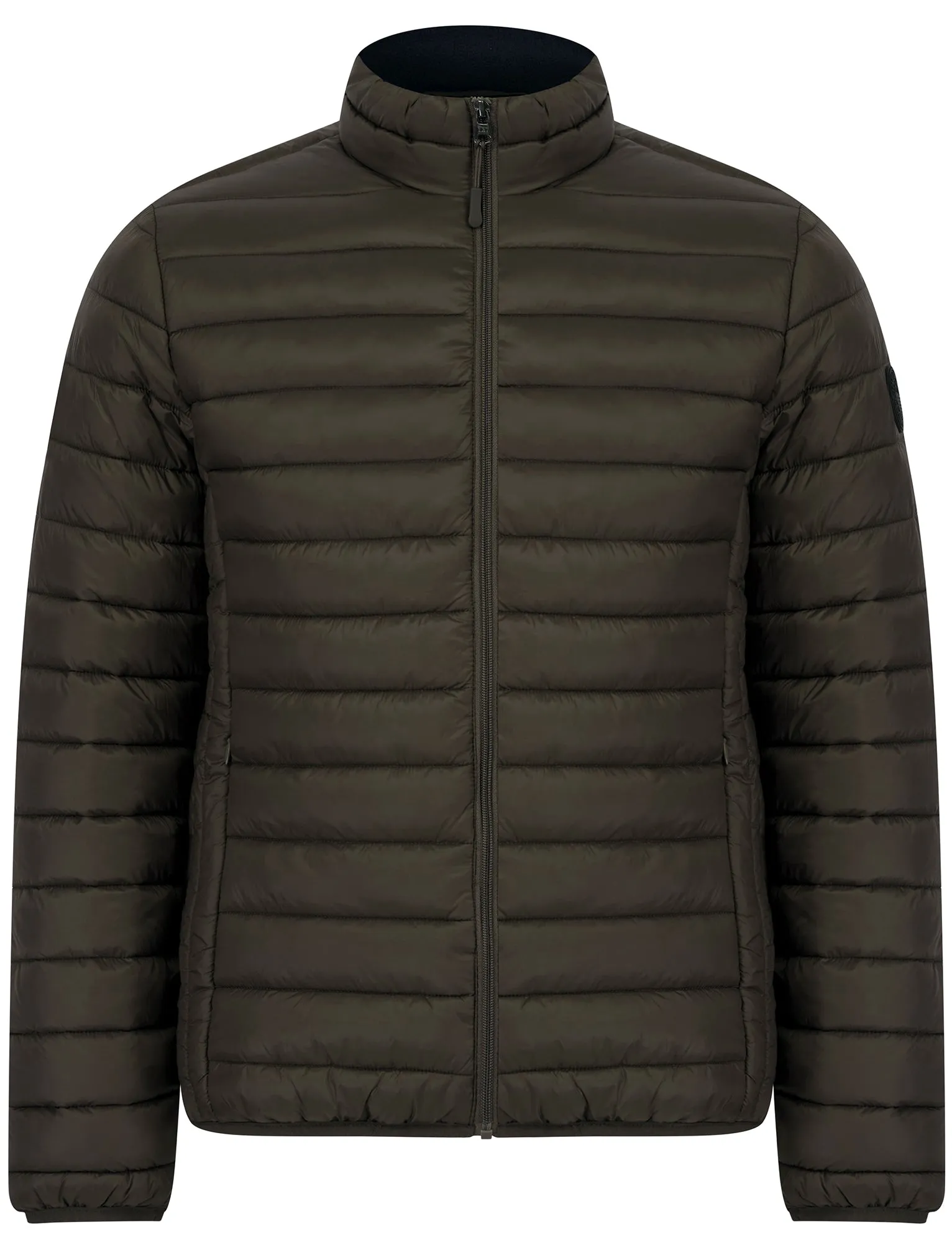 Nayati Funnel Neck Quilted Puffer Jacket in Khaki - Tokyo Laundry