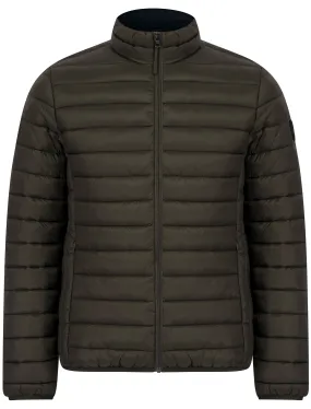 Nayati Funnel Neck Quilted Puffer Jacket in Khaki - Tokyo Laundry