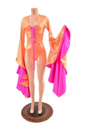 Neon Orange & Pink Sorceress Romper