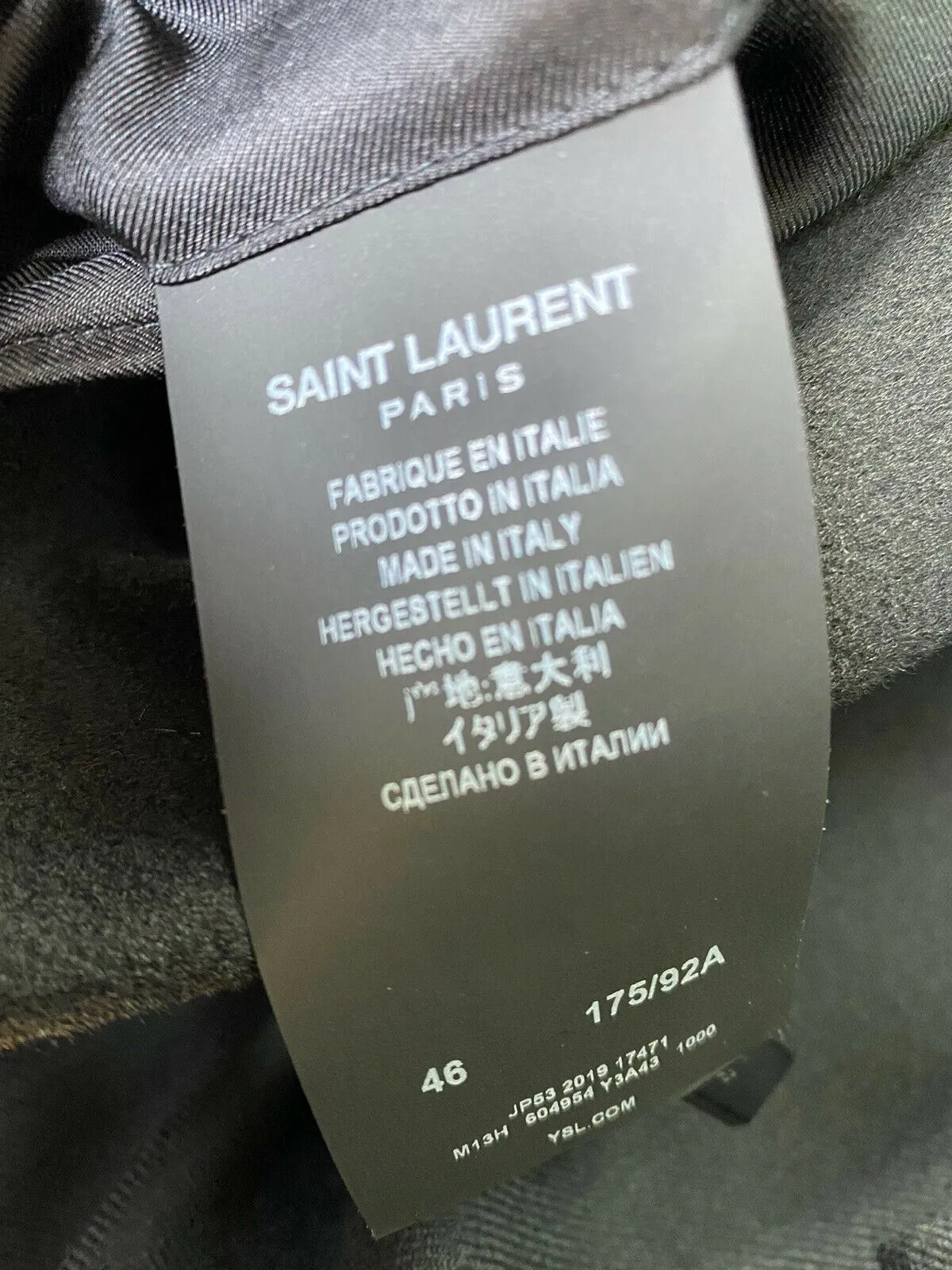 New $3790 Saint Laurent Men Wool/Cashmere Overcoat Coat Black 36 US/46 Eu Italy