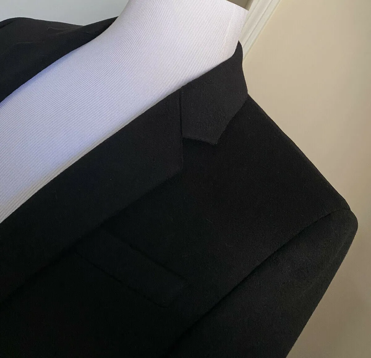 New $3790 Saint Laurent Men Wool/Cashmere Overcoat Coat Black 36 US/46 Eu Italy