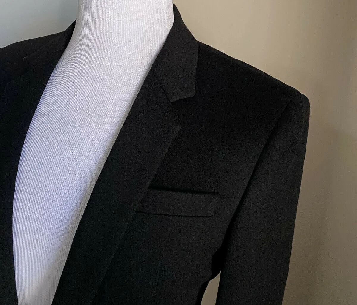 New $3790 Saint Laurent Men Wool/Cashmere Overcoat Coat Black 36 US/46 Eu Italy