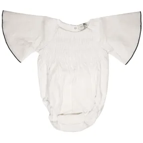 NUECES IVORY LINEN ORCHID ROMPER