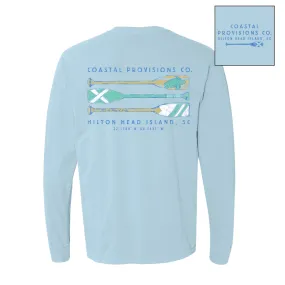 Oar Logo Long Sleeve-Light Blue