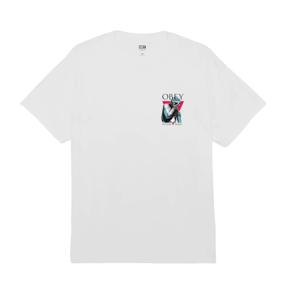 Obey maglietta manica corta da uomo Future Tense 165263778 bianco