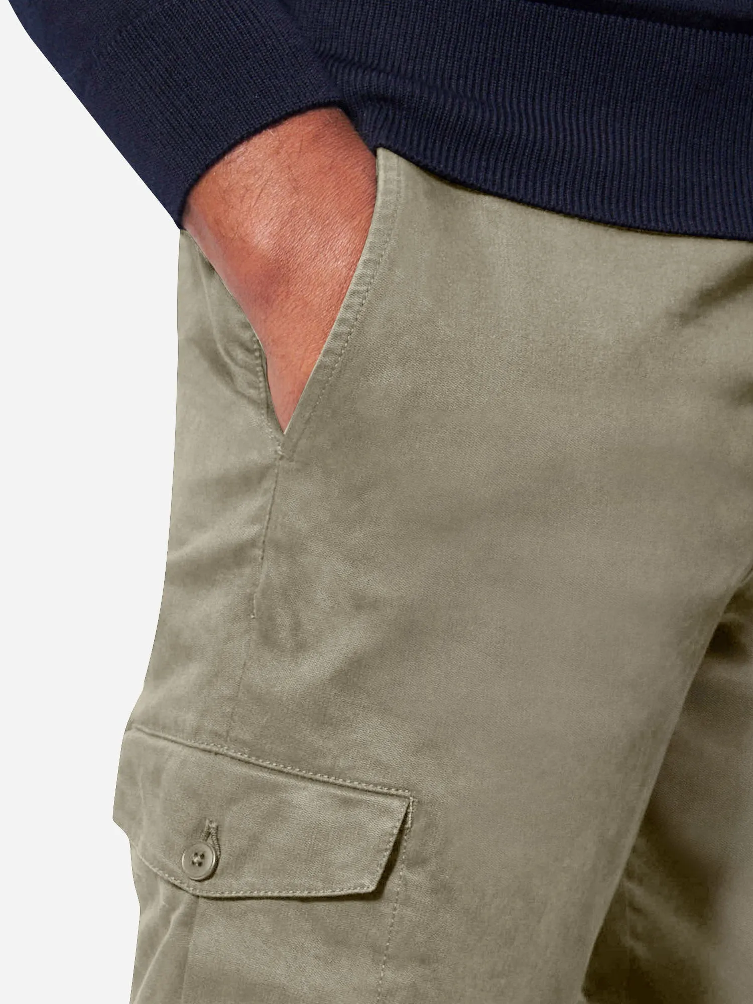 Olive Broken Twill Dress Cargo Trouser