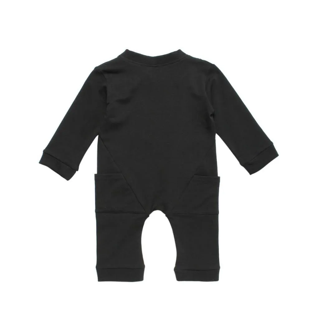 Organic Cotton Long Sleeve Biker Romper