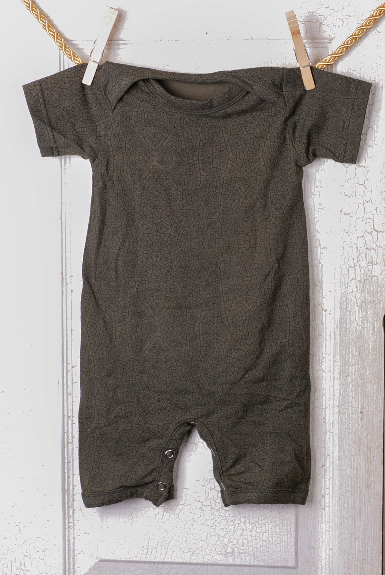 Organic Romper Onesie - Dark Leaf