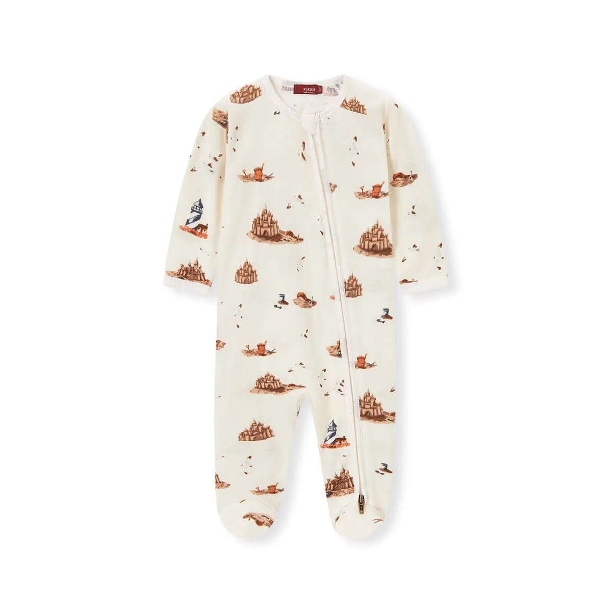 Organic Sandcastle Footed Romper