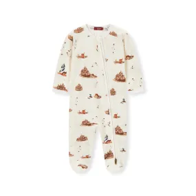 Organic Sandcastle Footed Romper