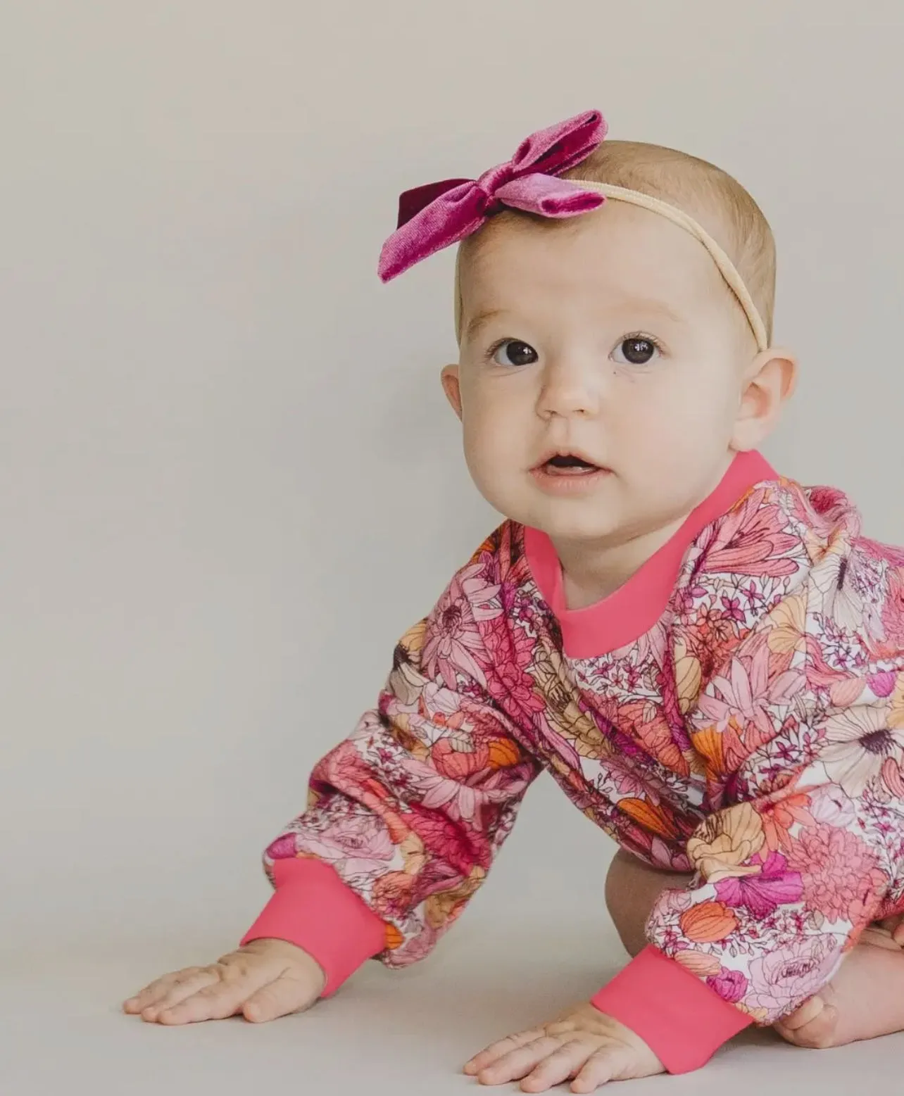 Pink Spring Flower Romper