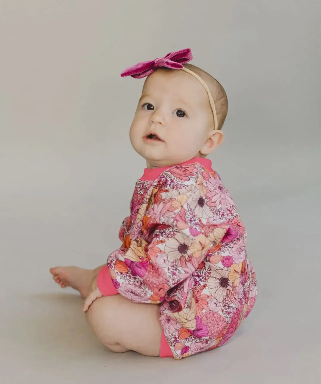 Pink Spring Flower Romper