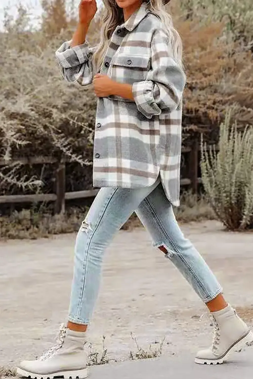Plaid Flannel Jacket Women