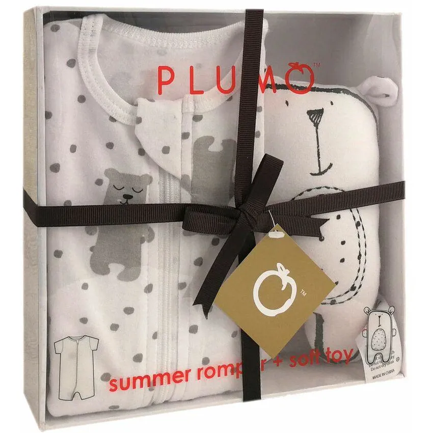 Plum Gift Pack - Baby Romper & Soft Toy - Bears