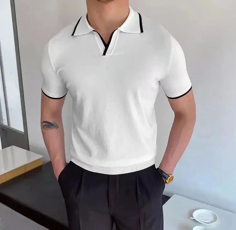 Polo collar relaxed fit t-shirt