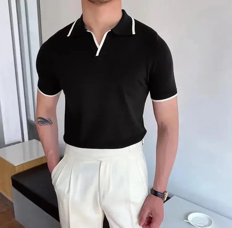 Polo collar relaxed fit t-shirt