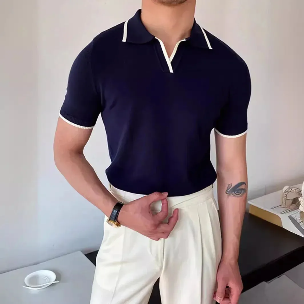 Polo collar relaxed fit t-shirt