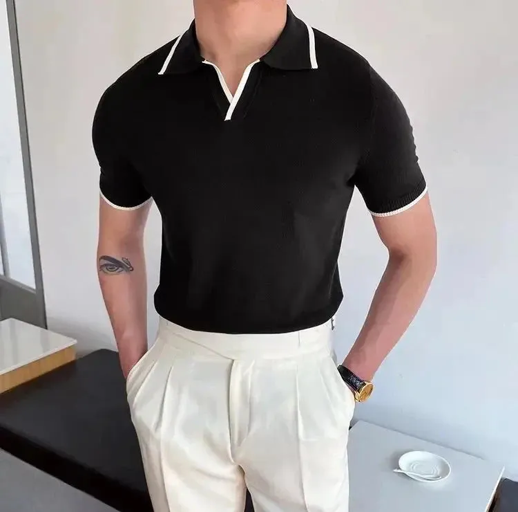 Polo collar relaxed fit t-shirt