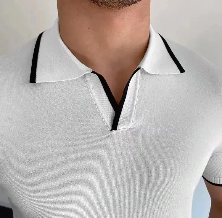 Polo collar relaxed fit t-shirt
