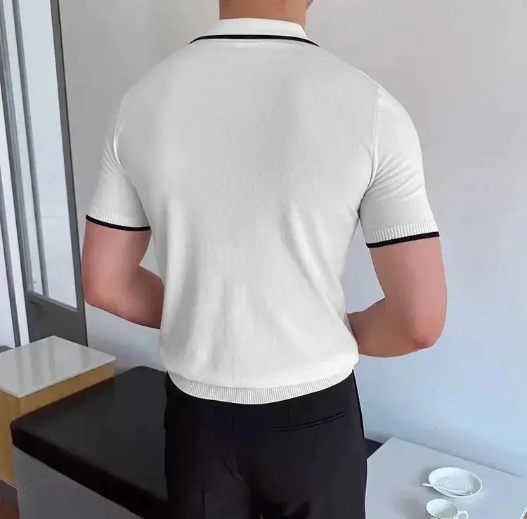 Polo collar relaxed fit t-shirt