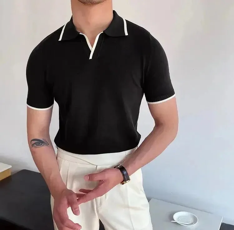 Polo collar relaxed fit t-shirt