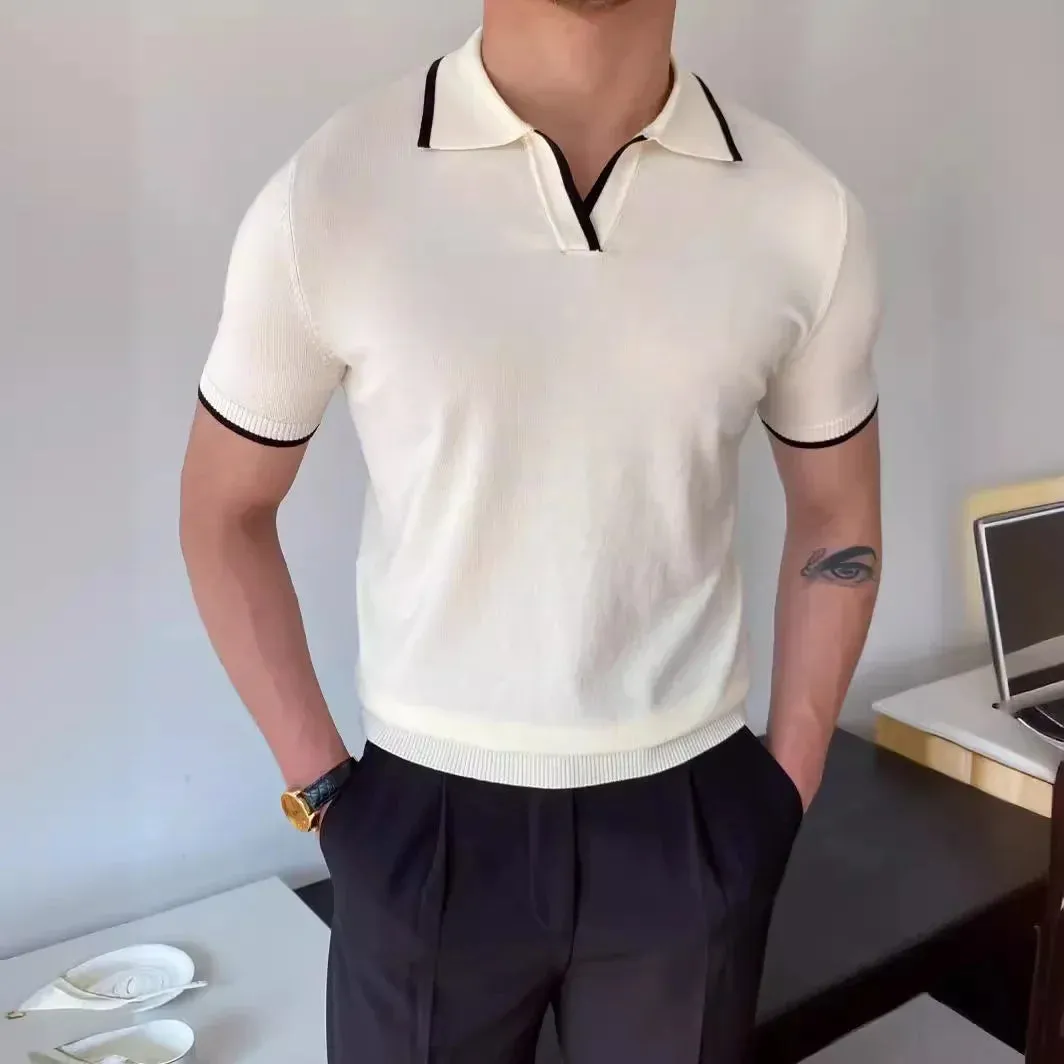 Polo collar relaxed fit t-shirt