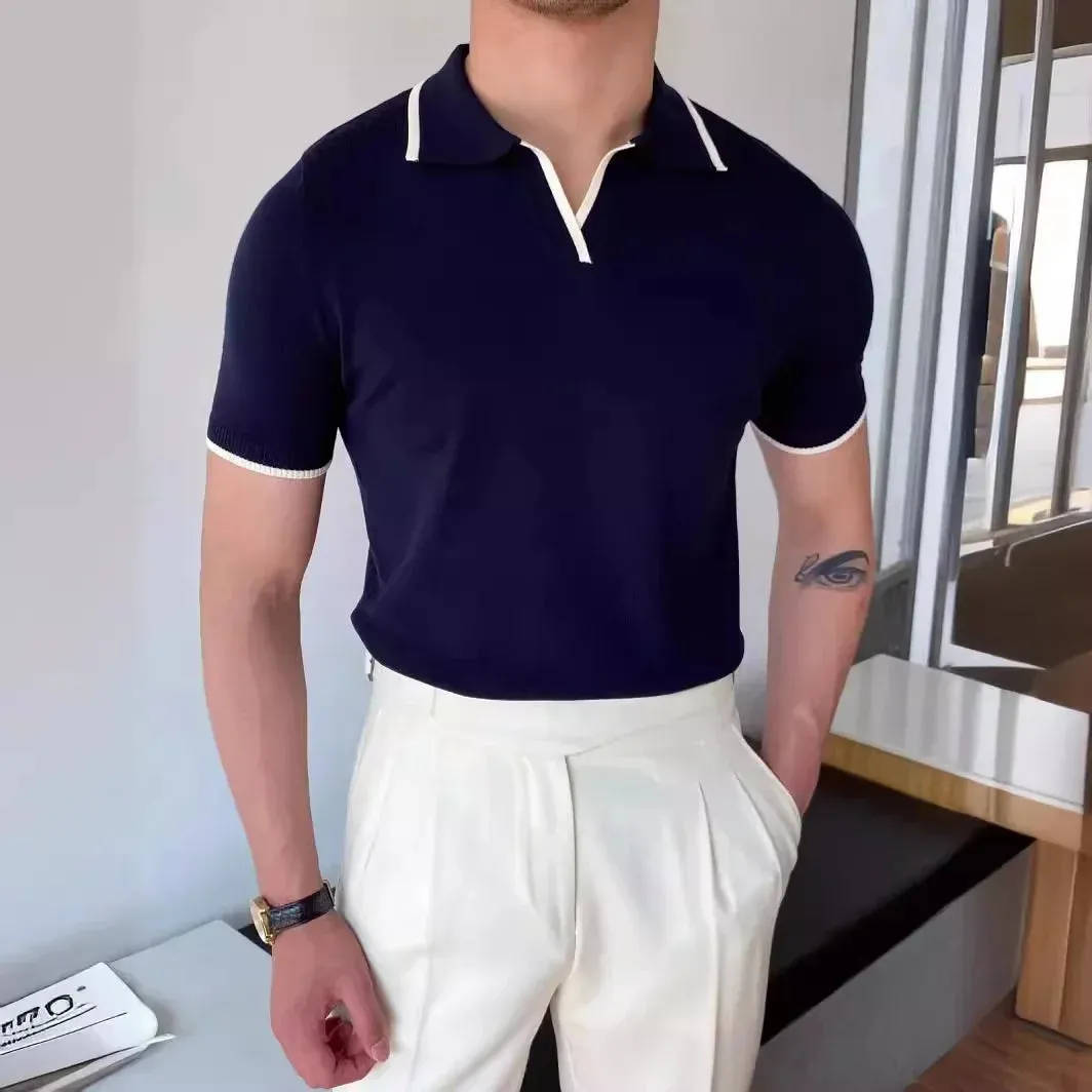 Polo collar relaxed fit t-shirt