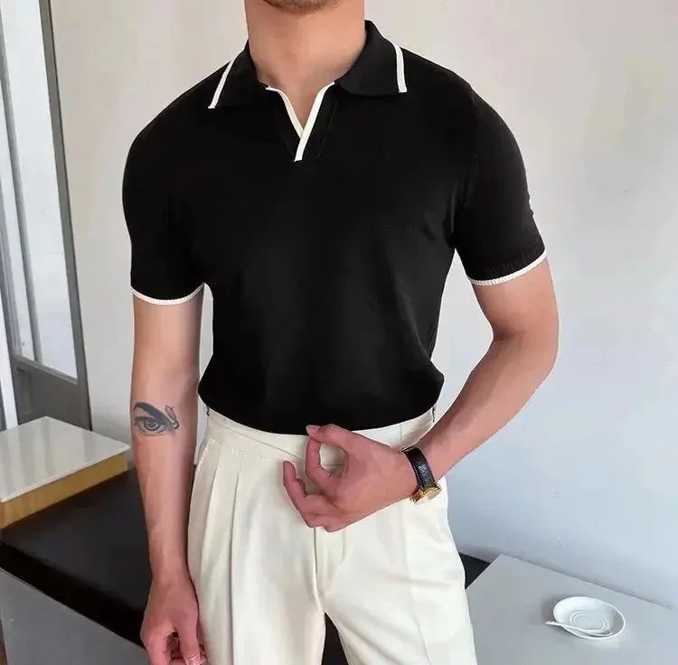 Polo collar relaxed fit t-shirt