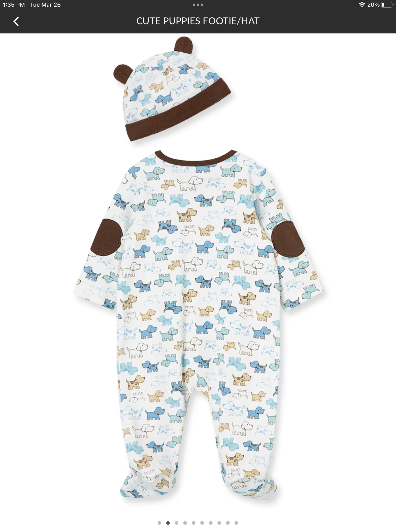 Puppy Footed Romper & Hat