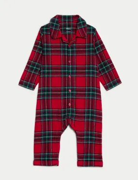 Pure Cotton Checked Romper