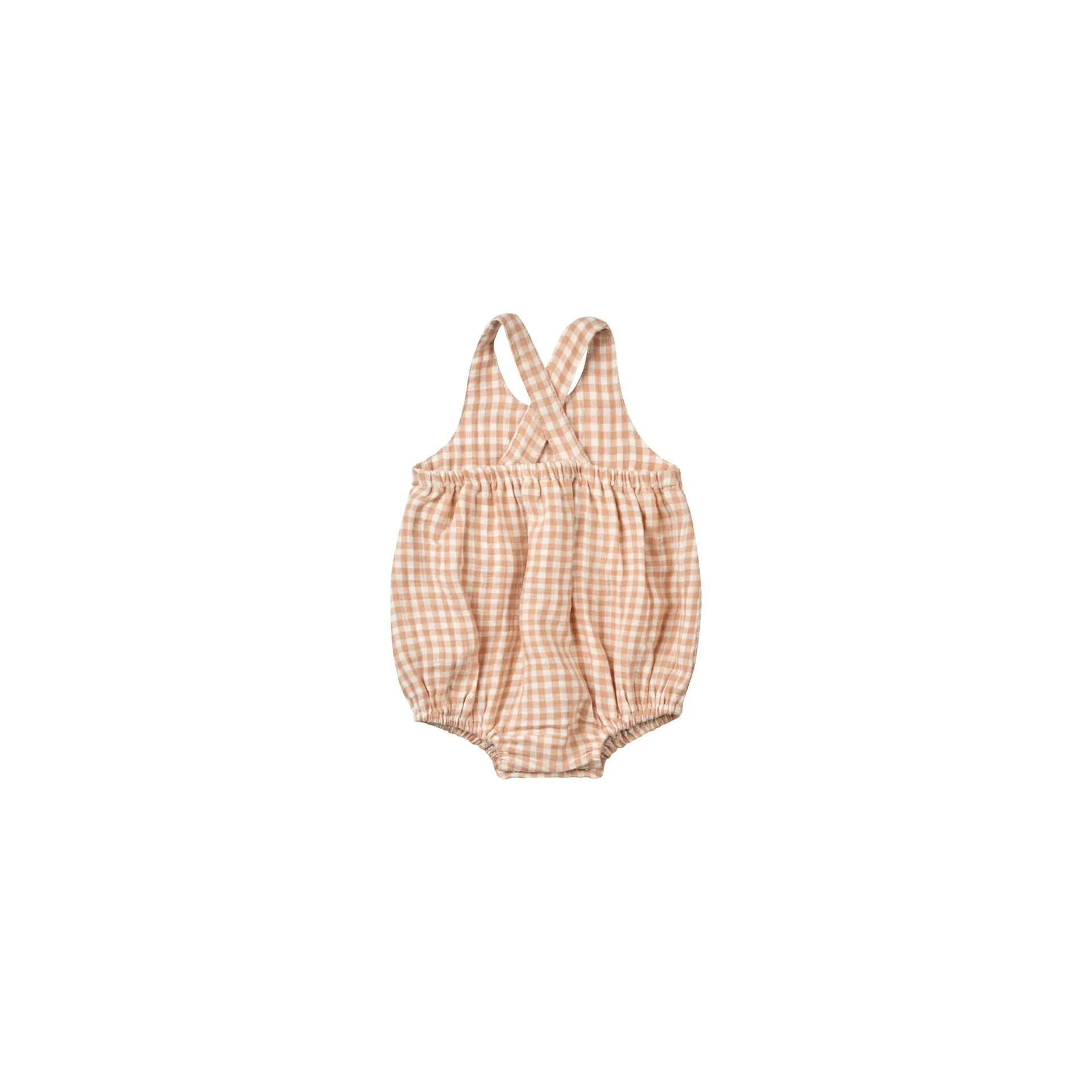 Quincy Mae Melon Gingham  Penny Romper