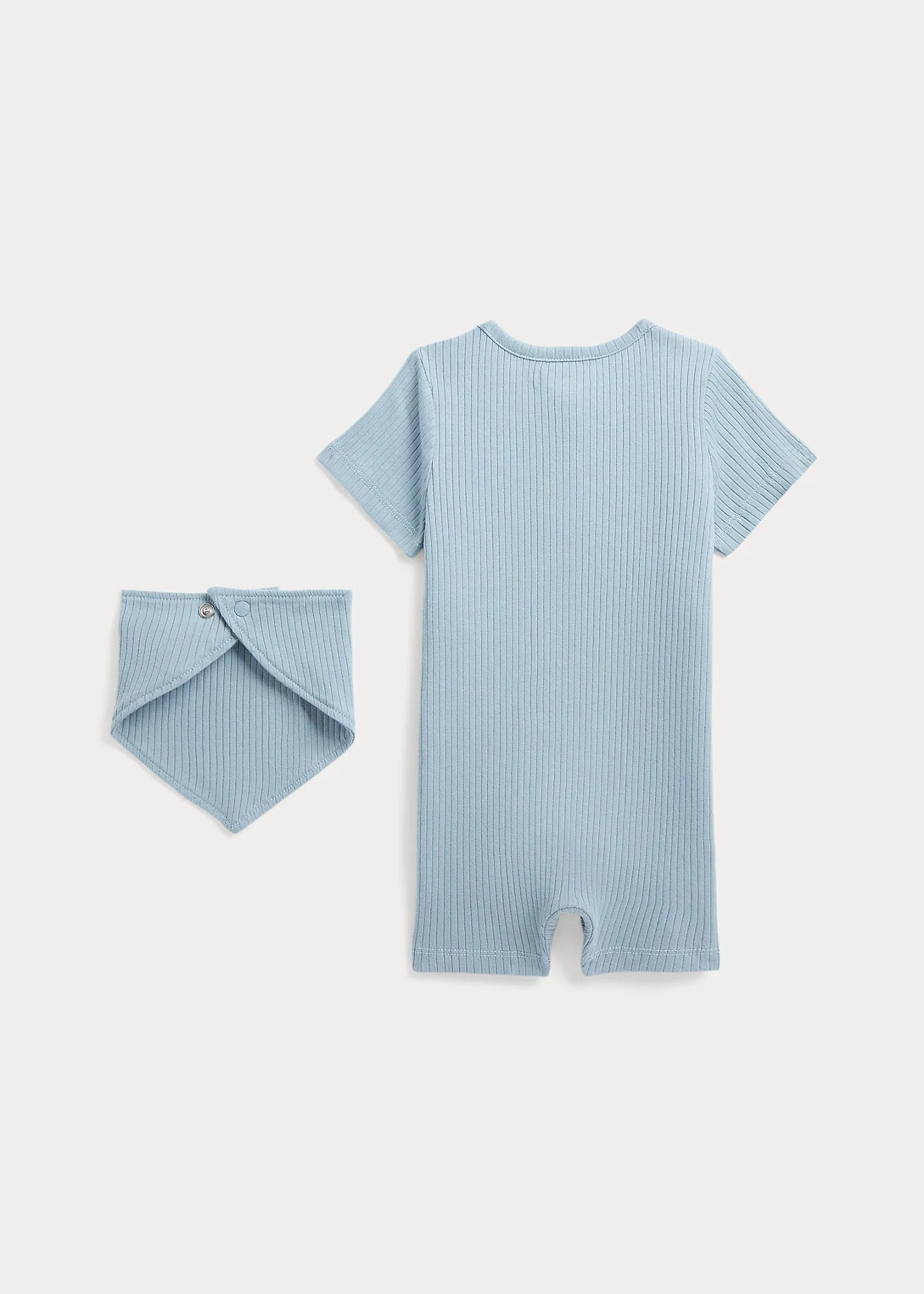 Ralph Lauren - Baby Romper with bib, Blue