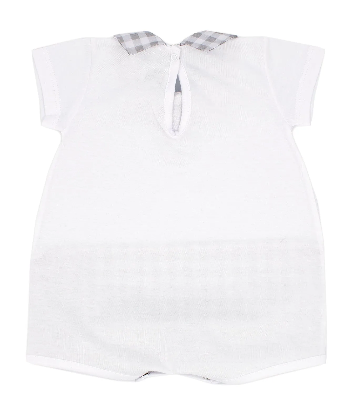 Rapife - boys white and grey romper