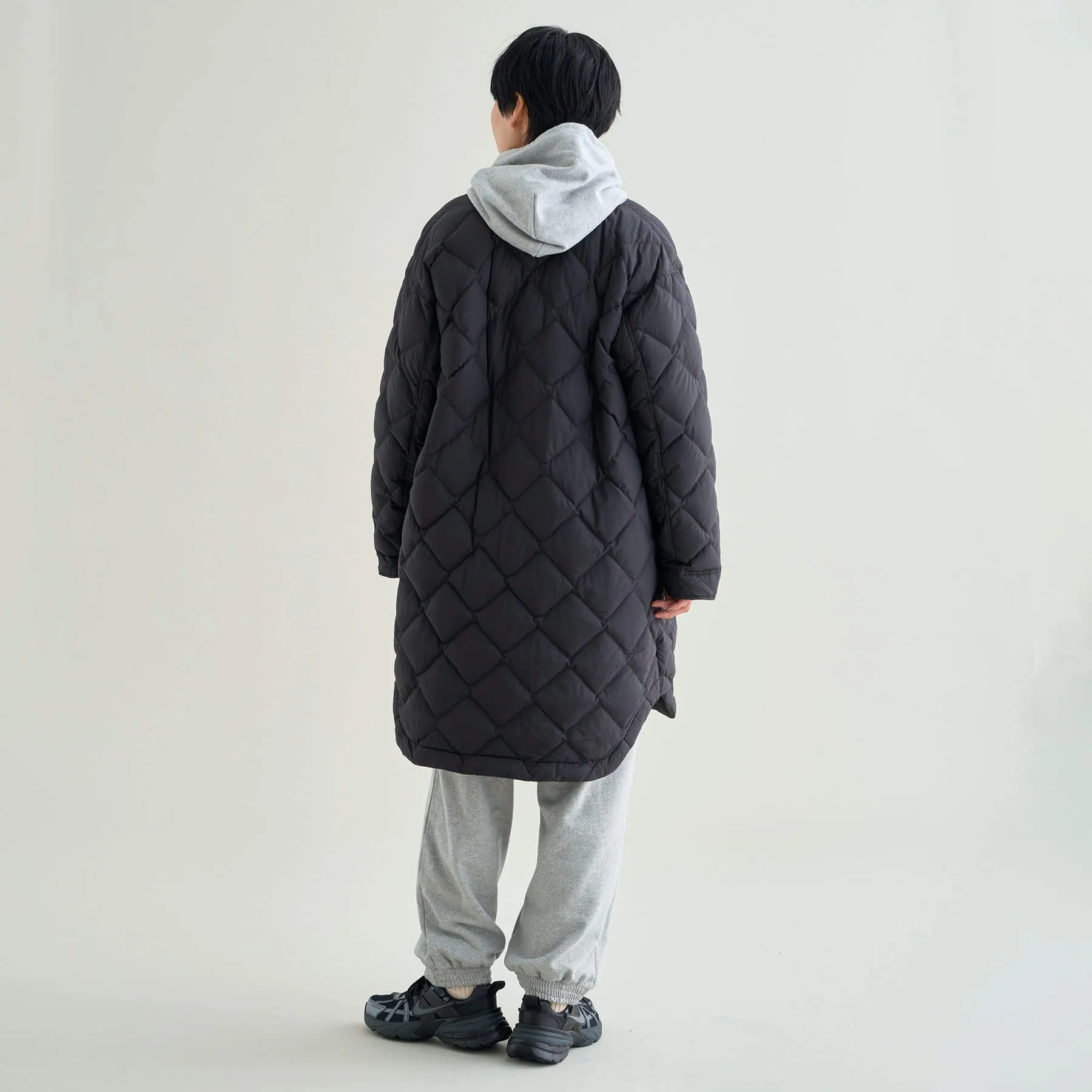 RIB COLLAR QUILTED DOWN COAT W(WOMEN)