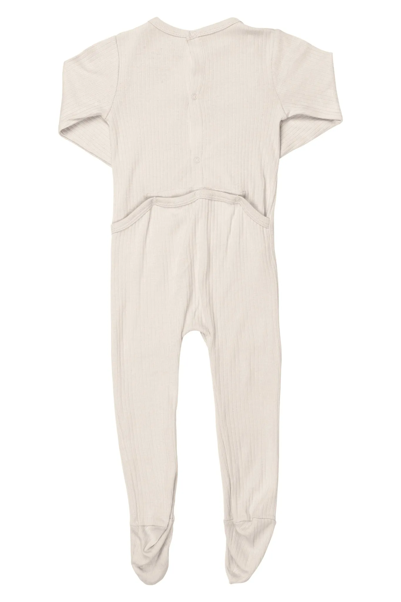 RIB JERSEY FULL BODY W. BACK OPENING - CREAM